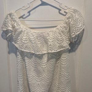 Lilly Pulitzer Tops - Lilly Pulitzer Lace Off the Shoulder top Lilly Pulitzer Tops - Lilly Pulitzer Lace Off the Shoulder top